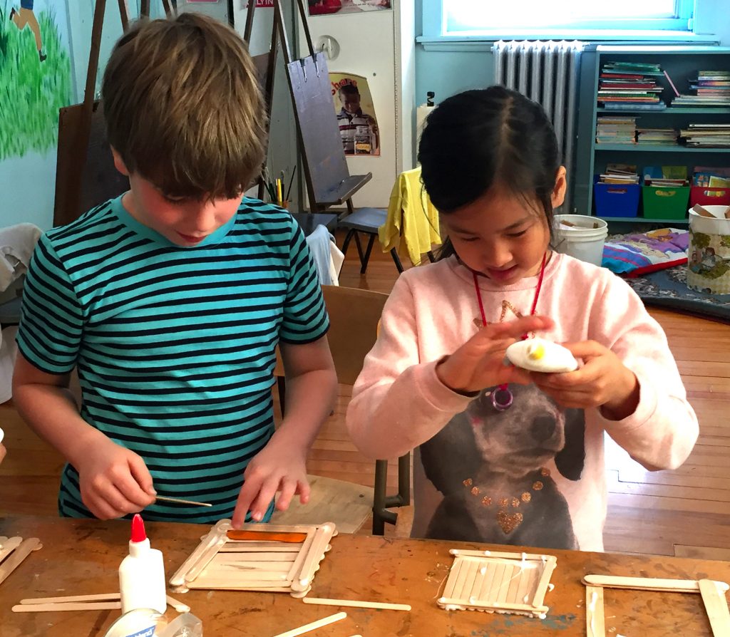 Building with popsicle sticks